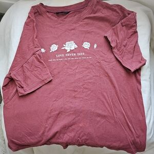 Pink Graphic T Shirt . Medium